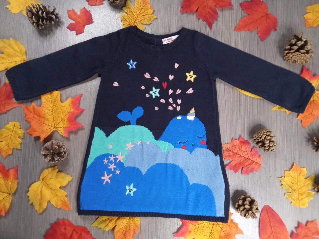 Superbe robe longues manches DPAM 18 mois